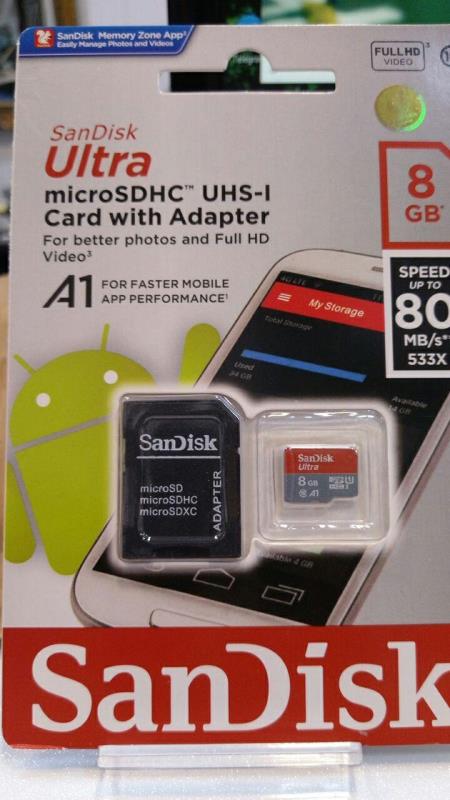 رم میکرو یو اس بی SanDisk 8 G سرعت 80MB/s2