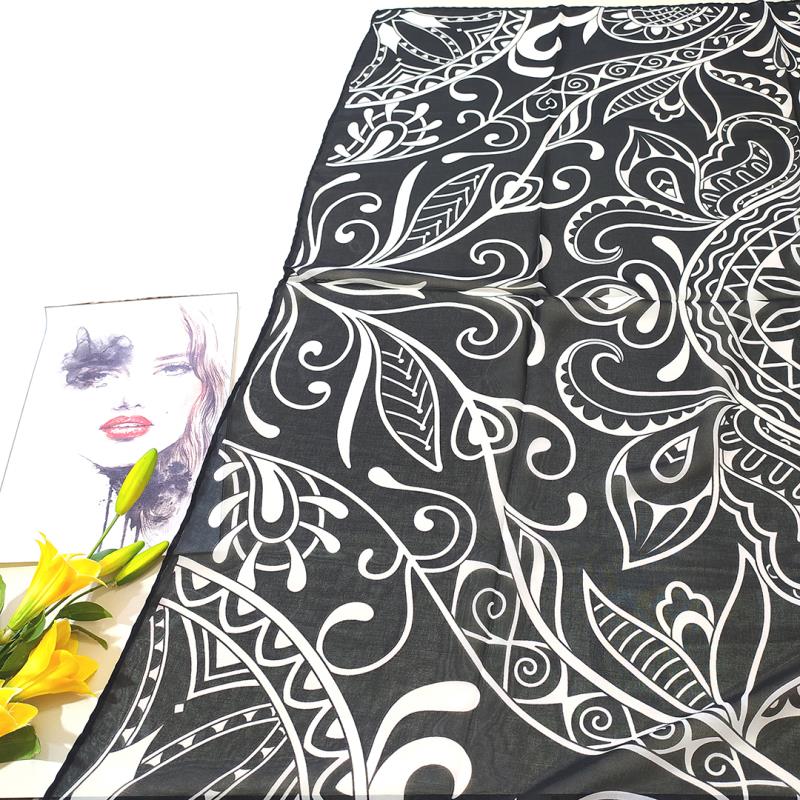 روسری مشکی حریر نخ گارزا ویژه محرم