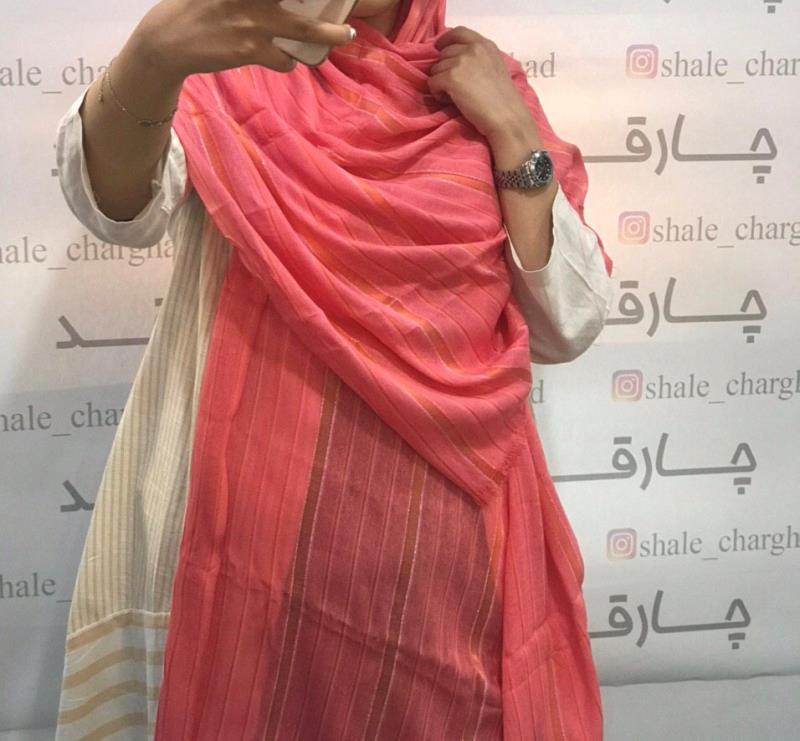 🎀شال 🎀نخی 🎀راه راه 🎀لمه❤️ رنگبندي دارد