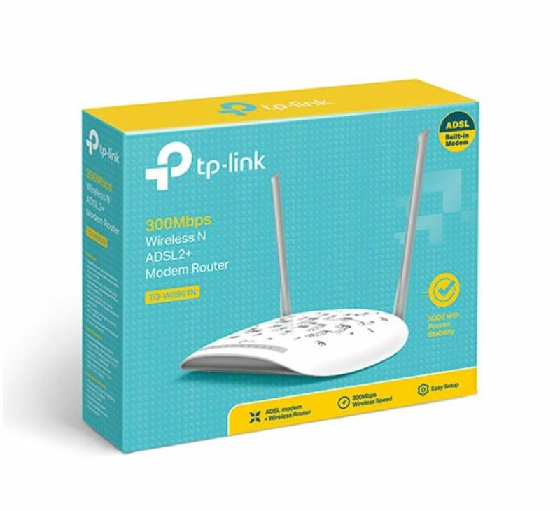 مودم روتر ADSL2 Plus بیسیم N300 تی پی-لینک مدل TD-W8961N_V3.20