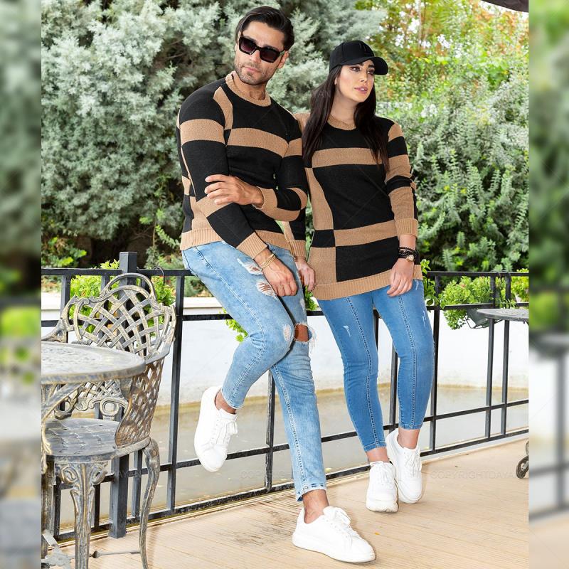 💑 ست تونیک بافت و پولیور دنیز