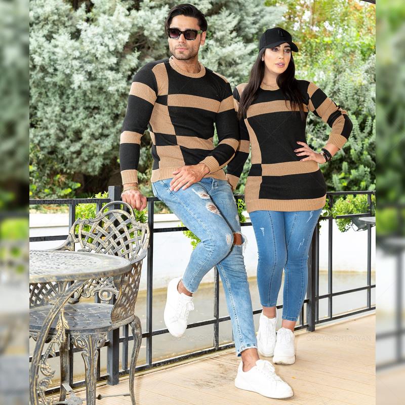 💑 ست تونیک بافت و پولیور دنیز