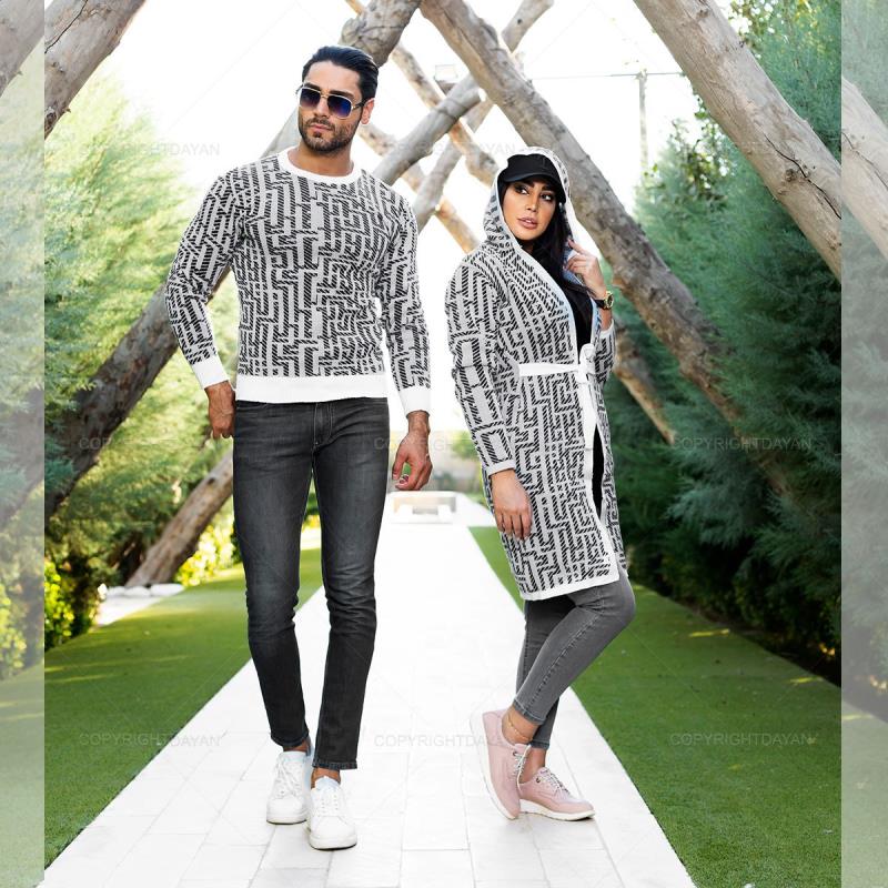 💑 ست مانتو بافت و پولیور هزارتو
