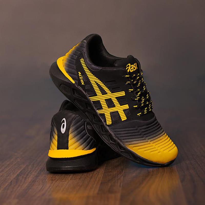 کفش مردانه Asics مدل Fuzex (مشکی،زرد)