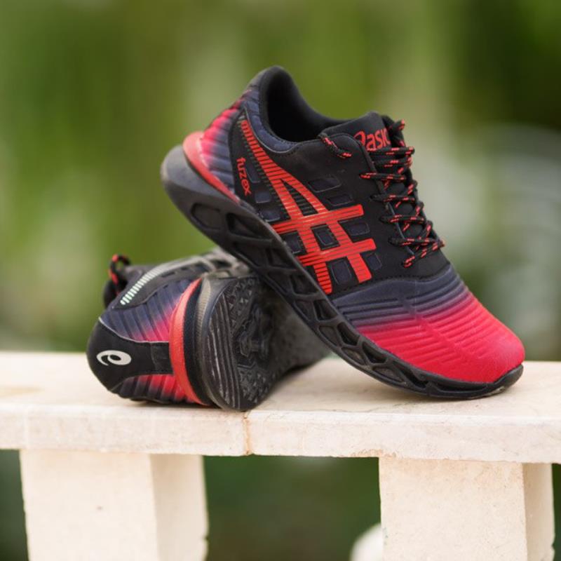 کفش مردانه Asics مدل Fuzex (مشکی،قرمز)