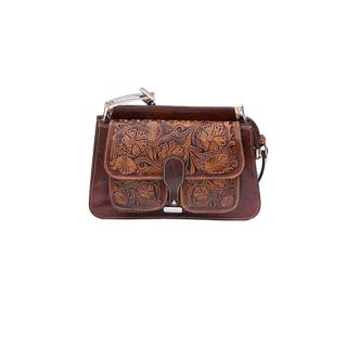 کیف دستی زنانه چرم نگار طرح قلم کاری مدل ۲۰۷۰۴۸