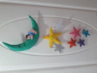 آویز اتاق کودک، تزئینات نمدی