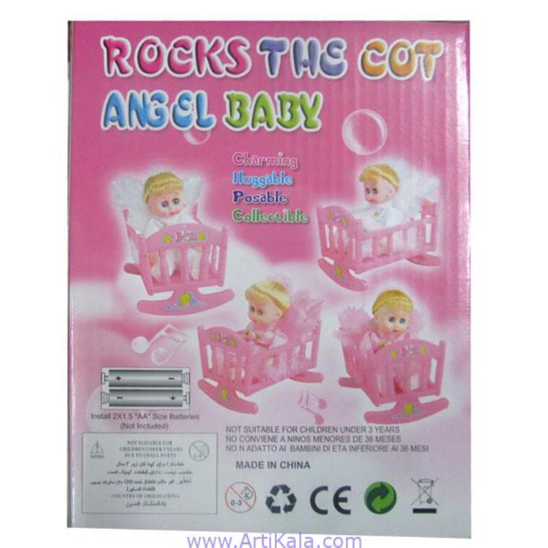 عروسک فرشته ای بر روی تختSWNING ANGEL DOLL