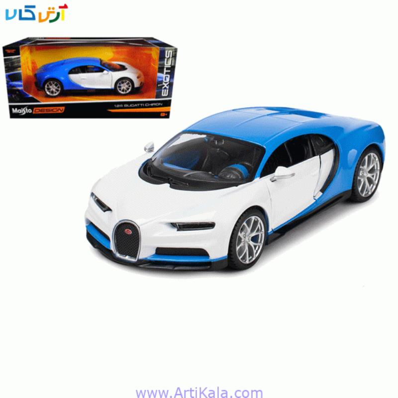 ماکت ماشین بوگاتی شیرون مدل BUGATTI CHIRON 1/24