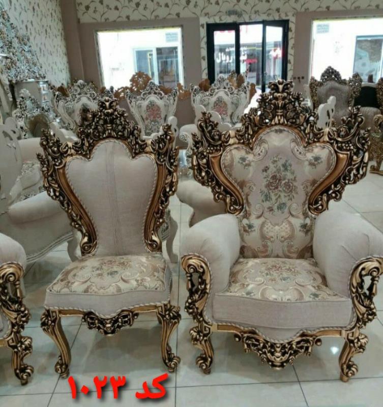 مبلمان ۹ نفره سلطنتی درجه یک تمام استیل چوب راش
