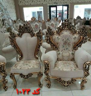 مبلمان ۹ نفره سلطنتی درجه یک تمام استیل چوب راش