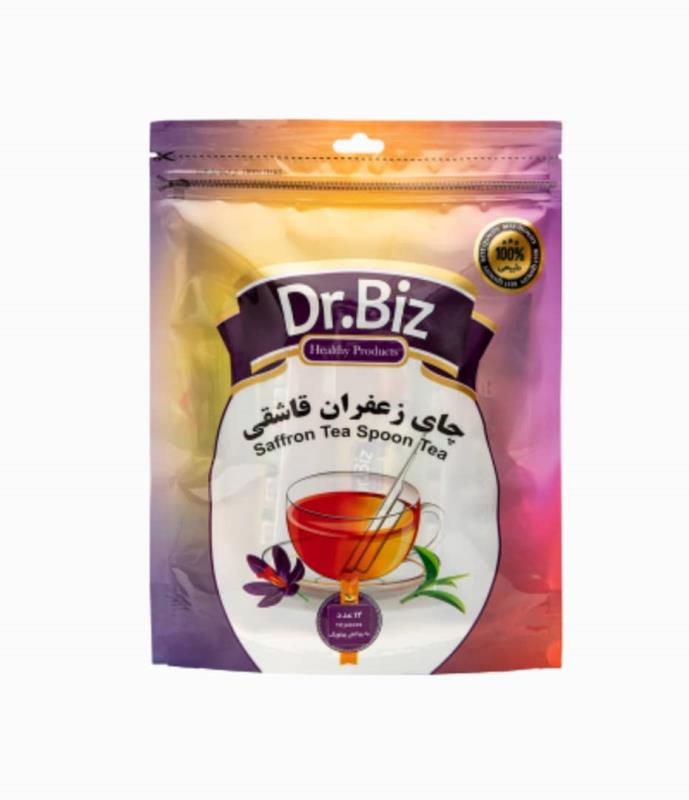دمنوش چایی سیاه زعفرانی قاشقی ۱۲ عددی Dr.BIZ