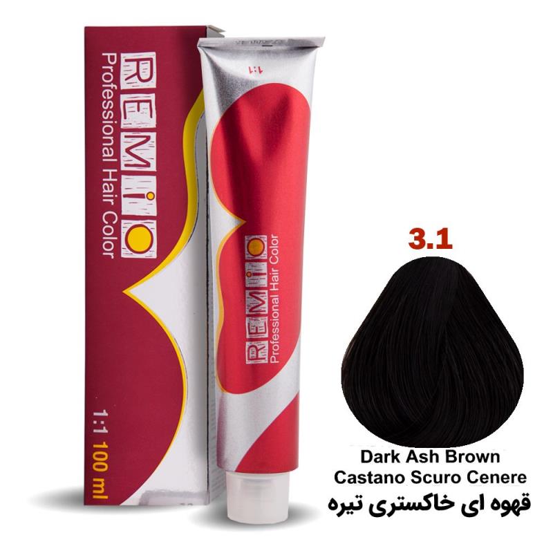 رنگ مو رمیو حجم 100 میل شماره 3/1 سری خاکستری