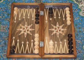 تخته نرد چوب روس طرح گردو