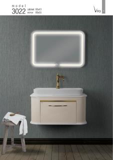 فول ست روشویی کابینتی با آینه L:E:D کد 3022