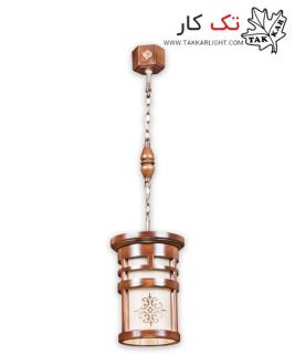 آویز چوبی تک شعله طرح شقایق