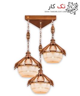 آویز چوبی سه شعله طرح پرنیا(کوچک)