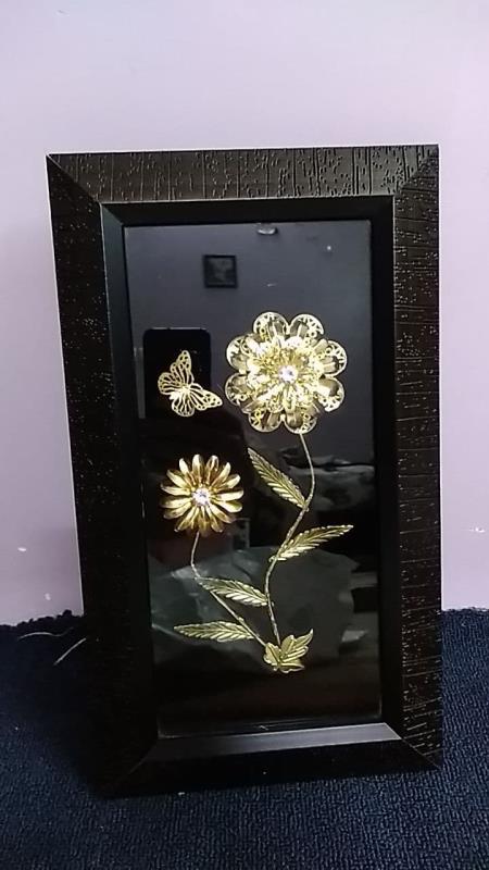 تابلو دو گل طلایی