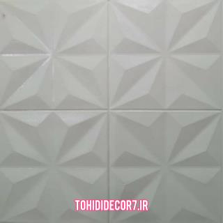 دیوار پوش فومی طرح 8پر سفید