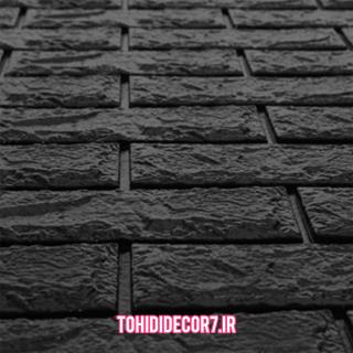 دیوار پوش فومی طرح آجر مشکی CH