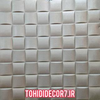دیوارپوش فومی  مربع مشبک طوسی