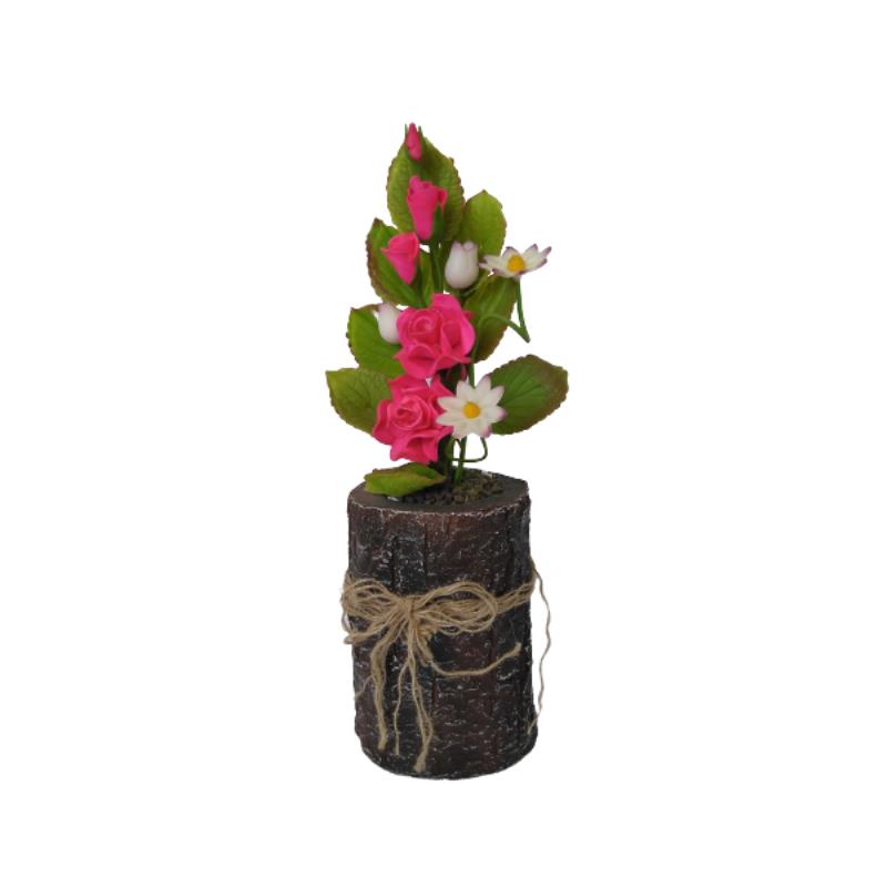 گل مصنوعی مدل تنه درخت رنگ قرمز