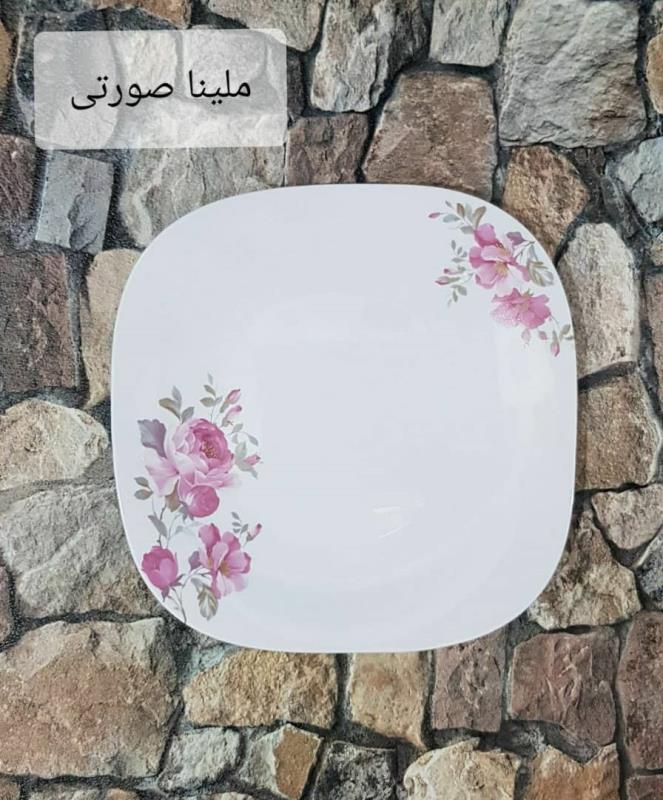 بشقاب ۲۶ پارچه ۴ گوش گلدار