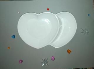 اردور خوری سرامیکی دو خانه  قلبی