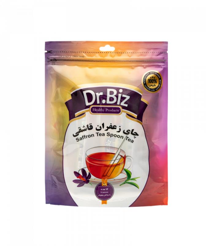 دمنوش چایی سیاه زعفرانی قاشقی ۱۲ عددی Dr.BIZ