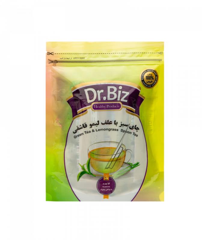 دمنوش چایی سبز و علف لیمو قاشقی ۱۲ عددی Dr.BIZ