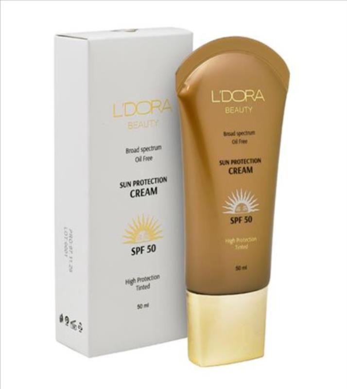 کرم ضدآفتاب رنگی و فاقد چربی SPF50 لدورا