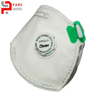 ماسک تنفسی تاشو N95 مدل 8222 کربن اکتیو Apolo