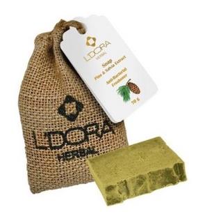 صابون گیاهی حاوی عصاره‌ کاج وگیاه مریم‌گلی لدورا هربال 70 گرمی