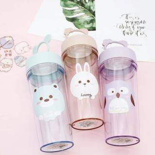 لیوان پلاستیکی درب دار طرح حیوانات