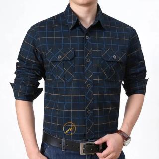 پیراهن مردانه چهارخونه برند اوتودور سرمه ای