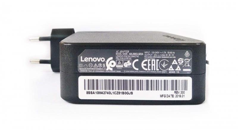 آداپتور لپ تاپ 20 ولت 3.25 آمپر سوکت ریز Lenovo