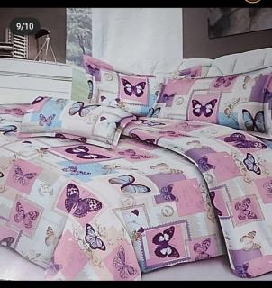سرویس رو تختی دو نفره طرح پروانه رنگی