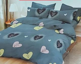 سرویس رو تختی دو نفره طرح لاو طوسی