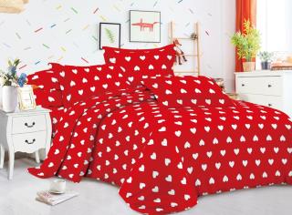 سرویس رو تختی دو نفره طرح قلب قرمز