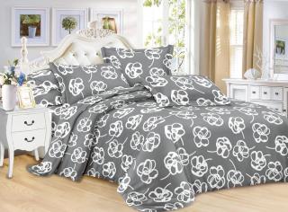 سرویس رو تختی دو نفره طرح  گل طوسی