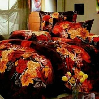 سرویس رو تختی دو نفره طرح برگ اتشی