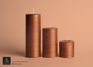 شمع استوانه متالیک ست ۵/۵