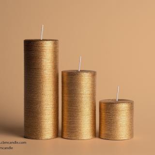 شمع استوانه متالیک ست ۵/۵