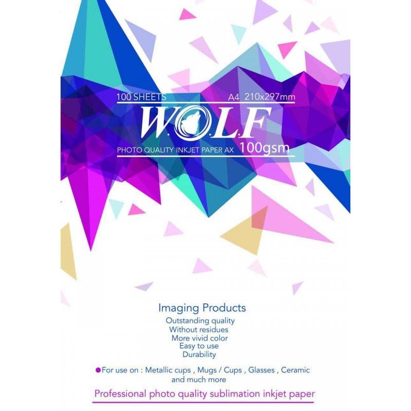 کاغذ سابلیمیشن WOLF سایز A4