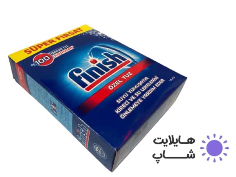 نمک ماشین ظرفشویی یک و نیم کیلویی فینیش Finish 1.5kg