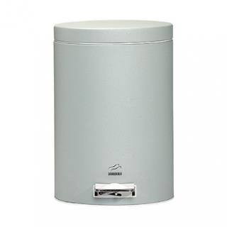 سطل زباله پدالدار 14 لیتری سایلنت نقره ای سمباده ای در فلزی