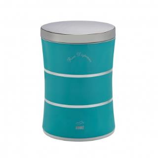 سطل برنج بدون پیمانه کمر باریک دوخط آبی تیفانی در استیل