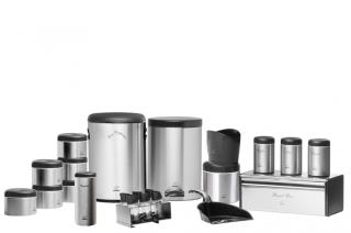 سرویس جهیزیه 23 پارچه ساده استیل مشکی در پلیمری