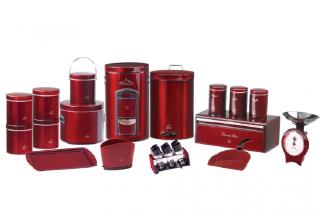 سرویس جهیزیه 23 پارچه استیل قرمز