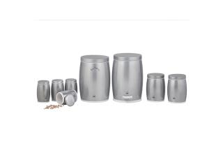 سرویس جهیزیه 8 پارچه خمره ای نقره ای متالیک